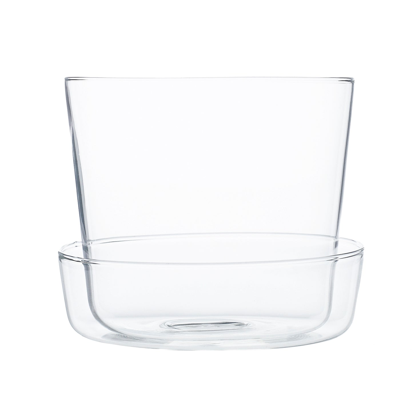 Glass Pot with Saucer