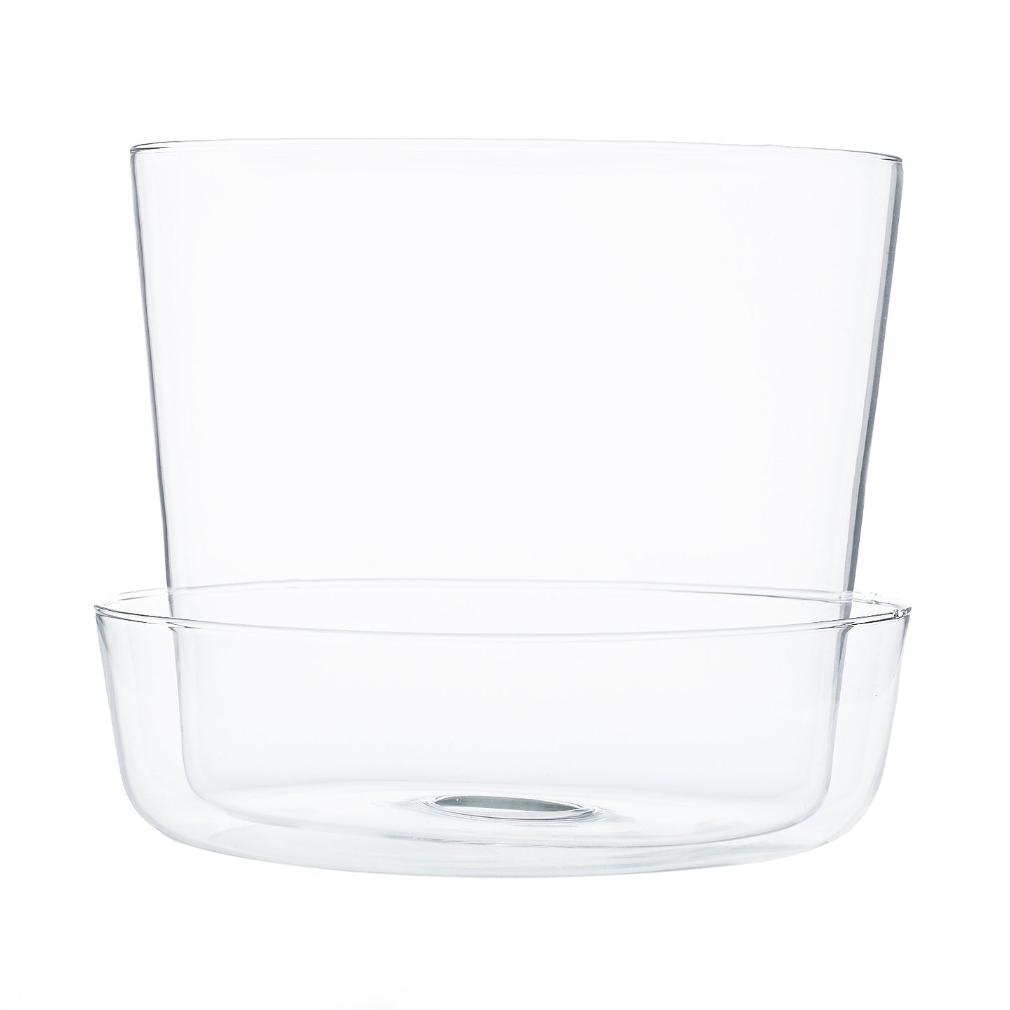 Glass Pot with Saucer