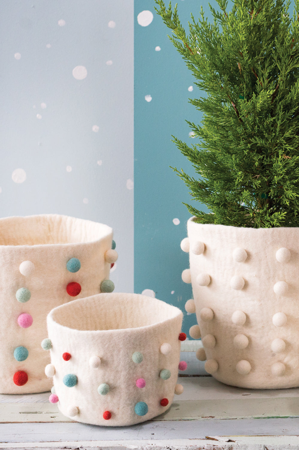 Felt Pom Pot Cover