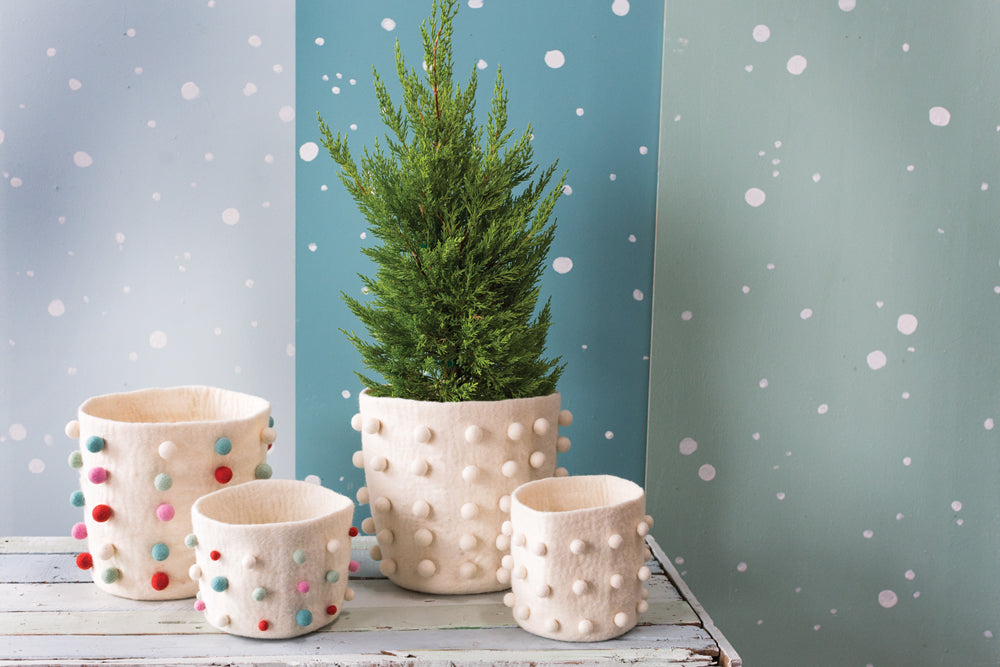 Felt Pom Pot Cover