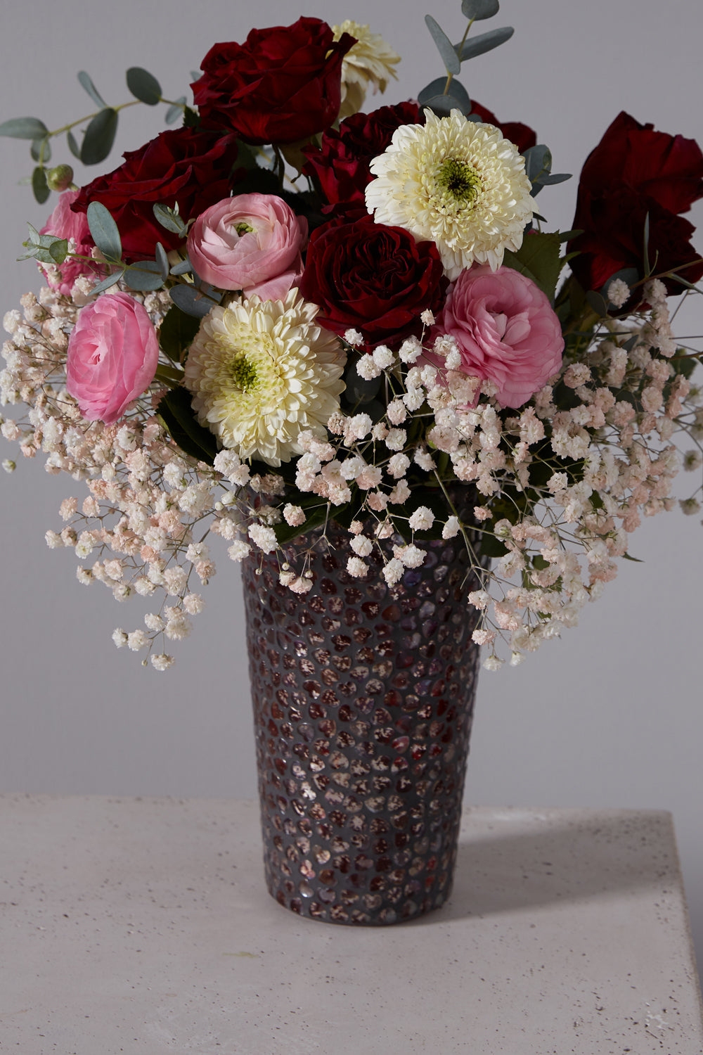 Mosaic Heart Vase