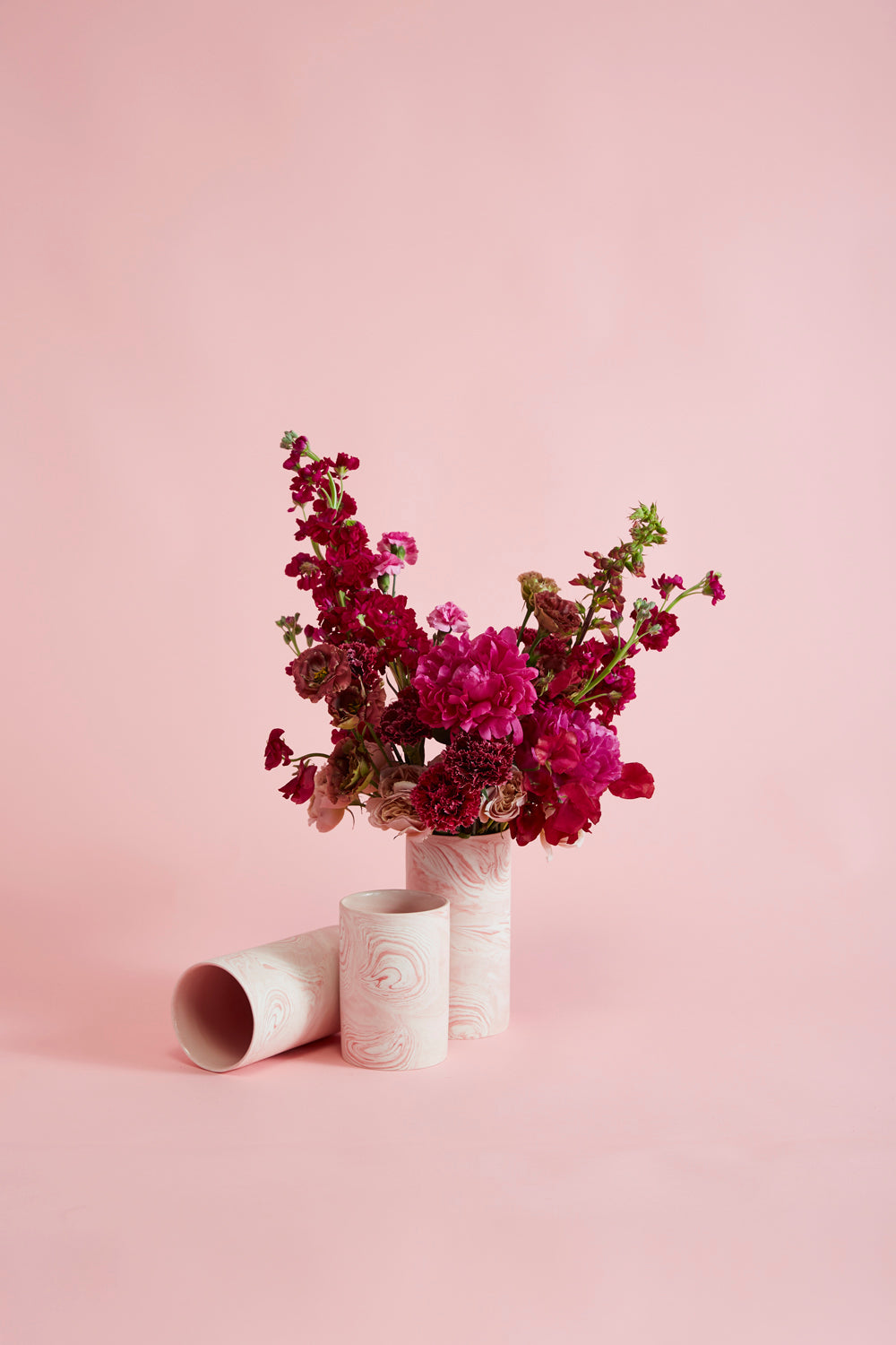 Pink Marbleized Vase