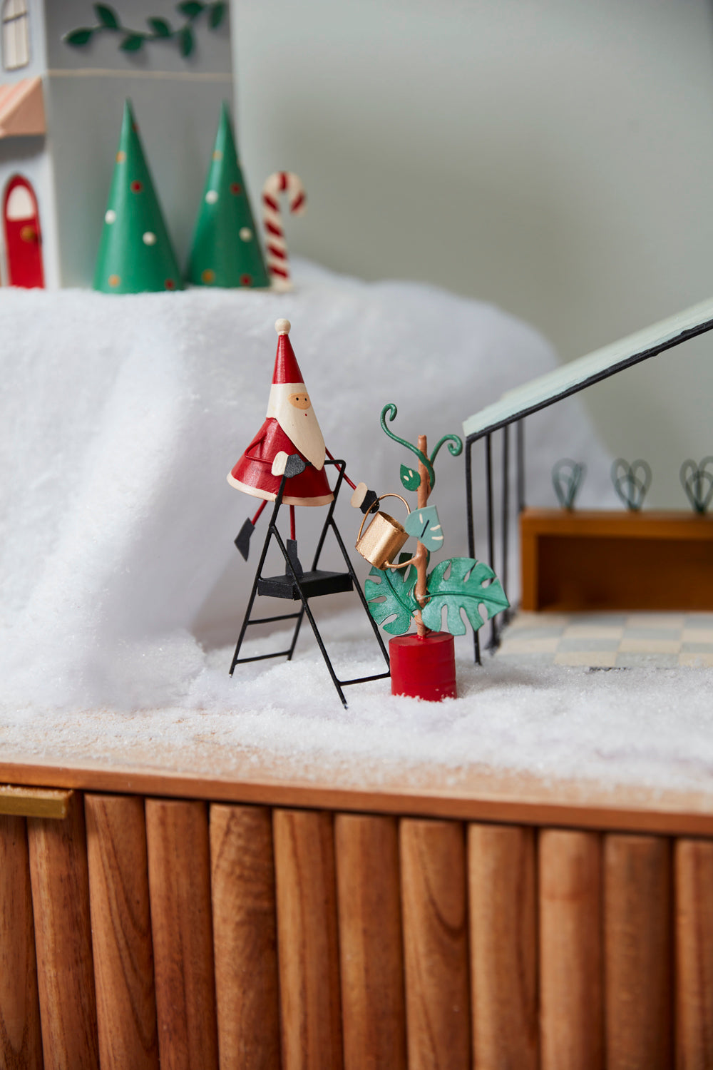 Plant Care Santa Figurine