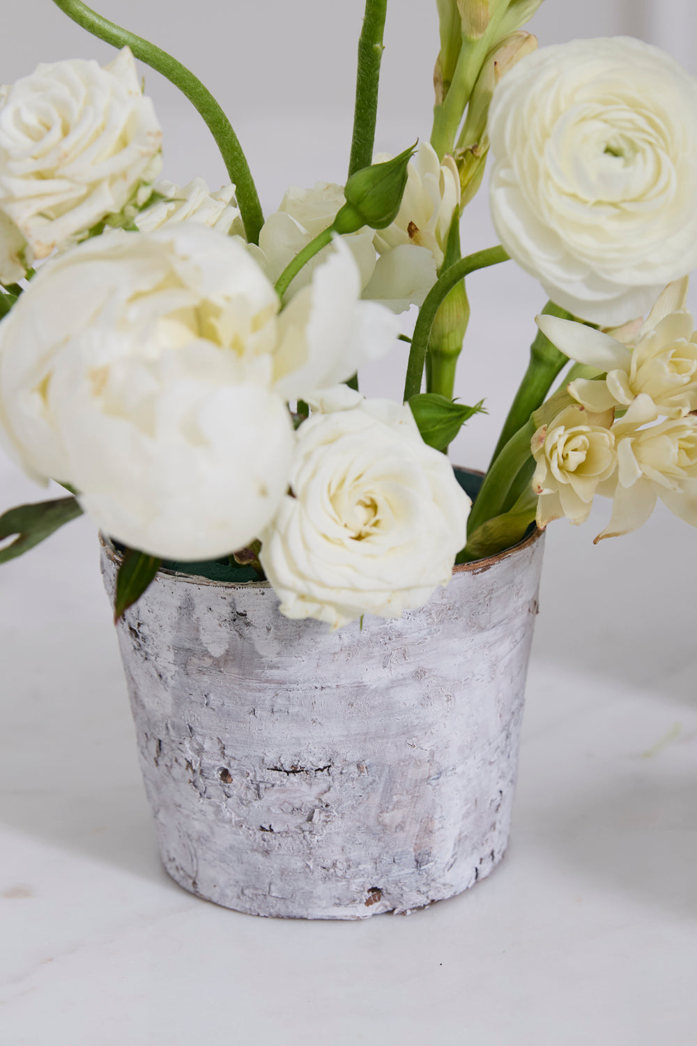 White Birch Pot w/ Zinc