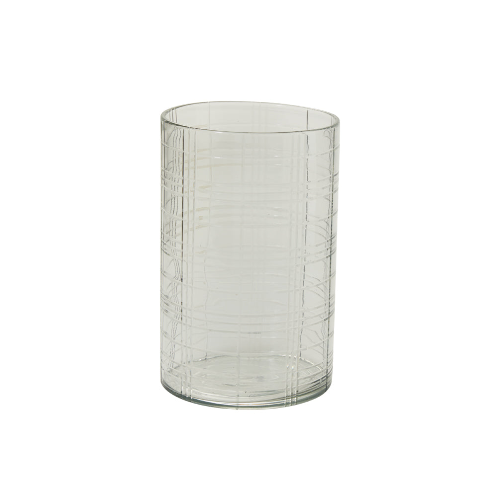 Etched Plaid Votive