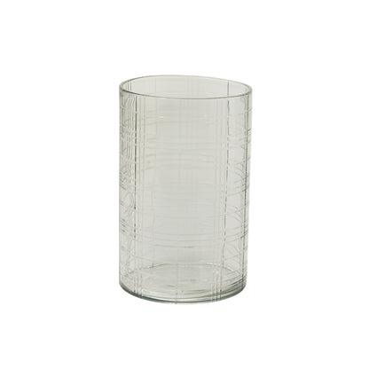 Etched Plaid Votive