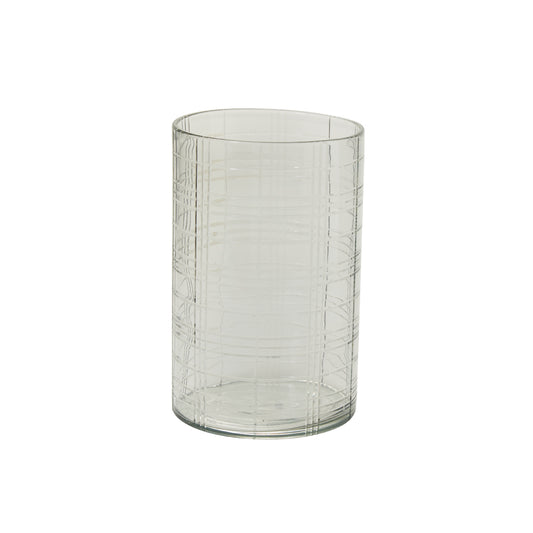 Etched Plaid Votive