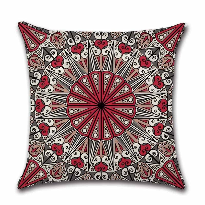 Decorative Pillow Covers Cotton Linen Datura Throw Pillow Covers Cushion Covers 18x18 inch