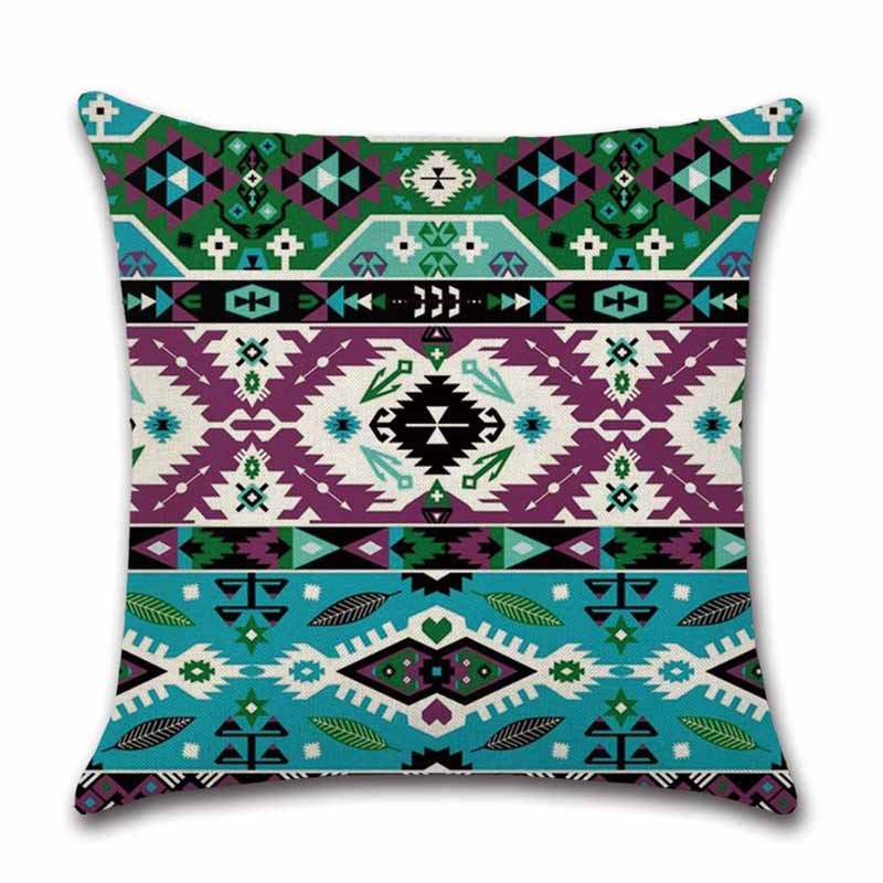 Decorative Pillow Covers Cotton Linen Datura Throw Pillow Covers Cushion Covers 18x18 inch