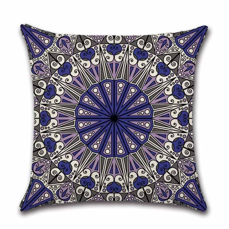 Decorative Pillow Covers Cotton Linen Datura Throw Pillow Covers Cushion Covers 18x18 inch