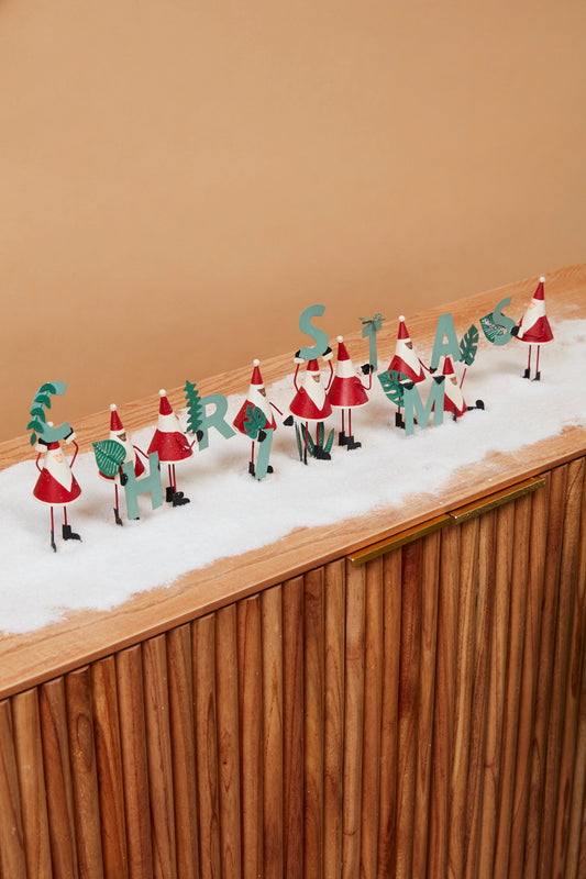Green Christmas Sign - Set of 9