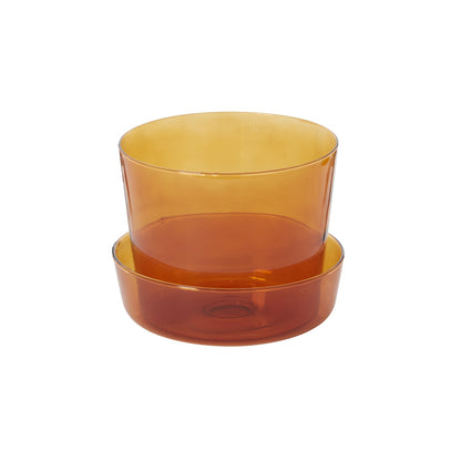 Glass Pot with Saucer