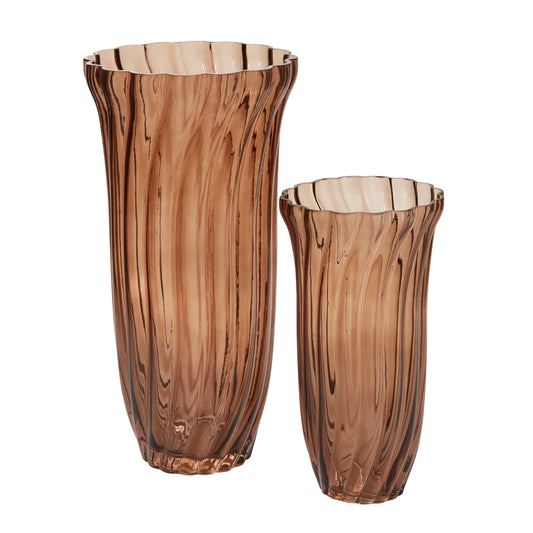 Chanterelle Ribbed Vase