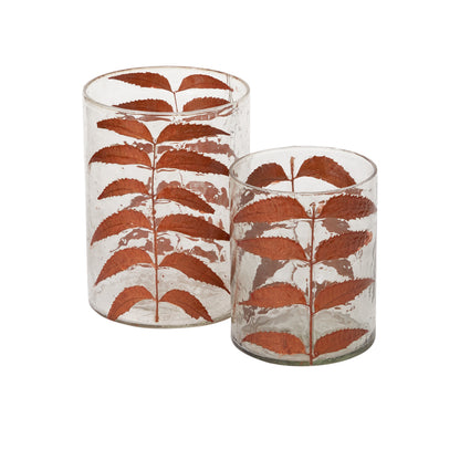 Copper Leaves Votive