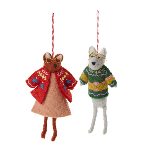 E + E Fuzzy Friends Ornament