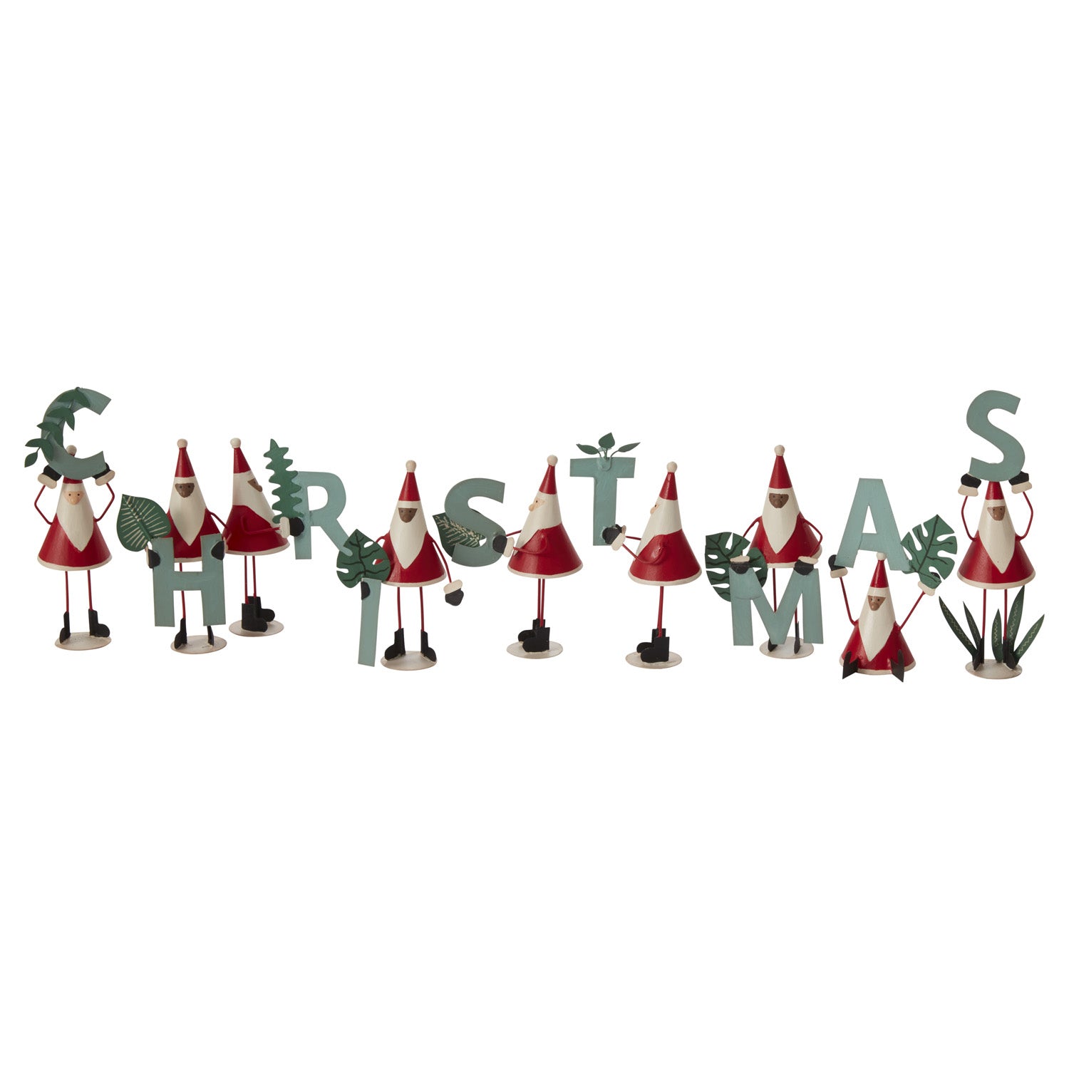 Green Christmas Sign - Set of 9