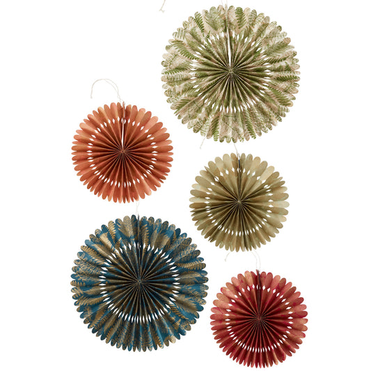 Jewel Tone Paper Fan