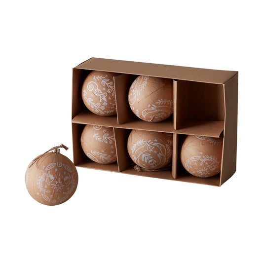 Pip Kraft Ornament - Set of 6