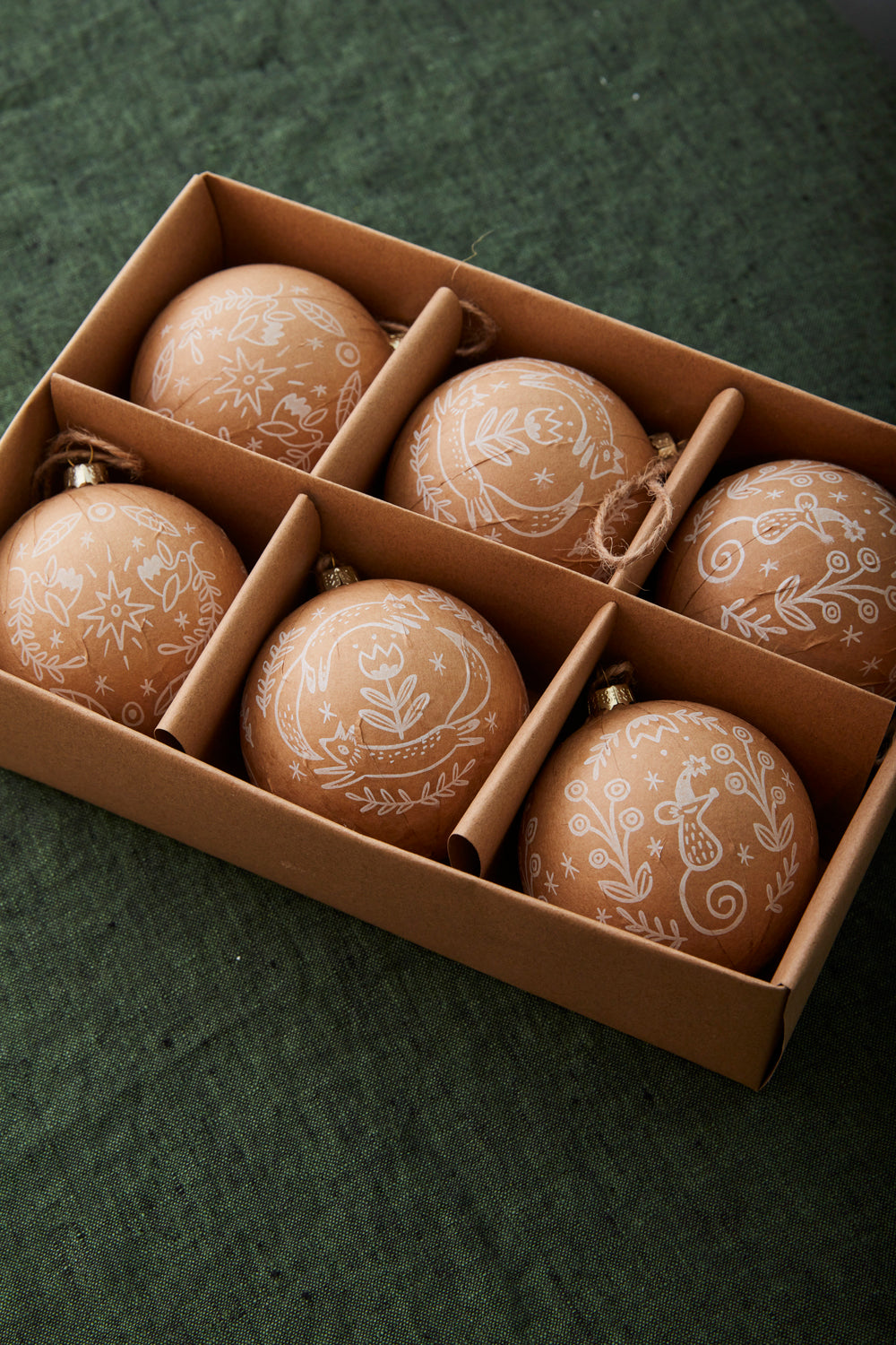 Pip Kraft Ornament - Set of 6