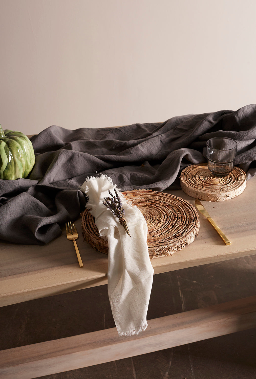 Stripped Birchwood Charger